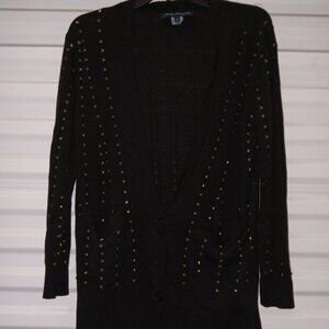 Spring Cleaning Sale! French Connection Women's Cardigan with Gold Details